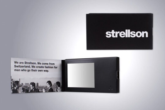 Strellson AG - Video-in-Print-Visitenkarte | Audio Logo GmbH
