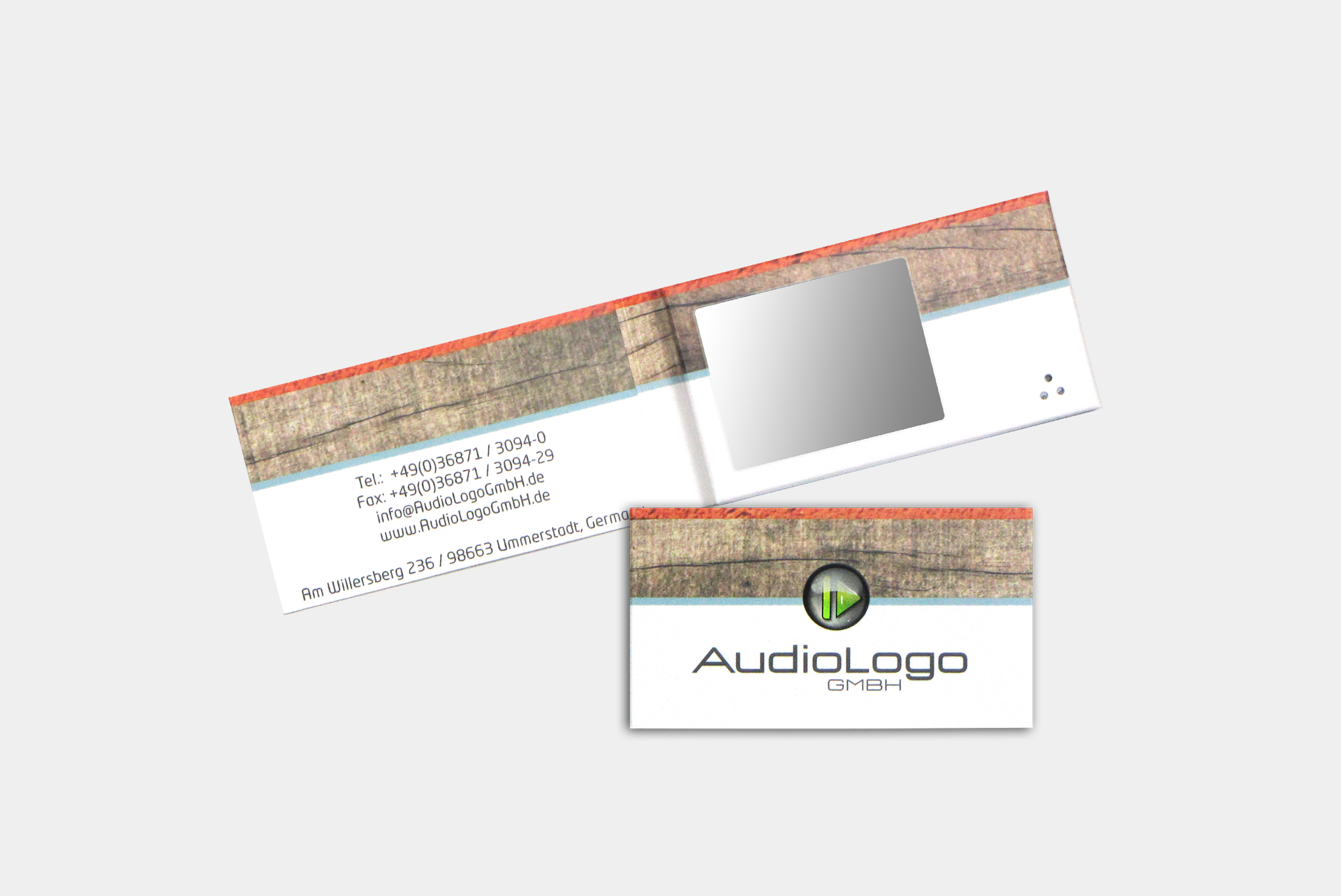 Video-in-Print-Visitenkarte - Produktdetails - Audio Logo GmbH